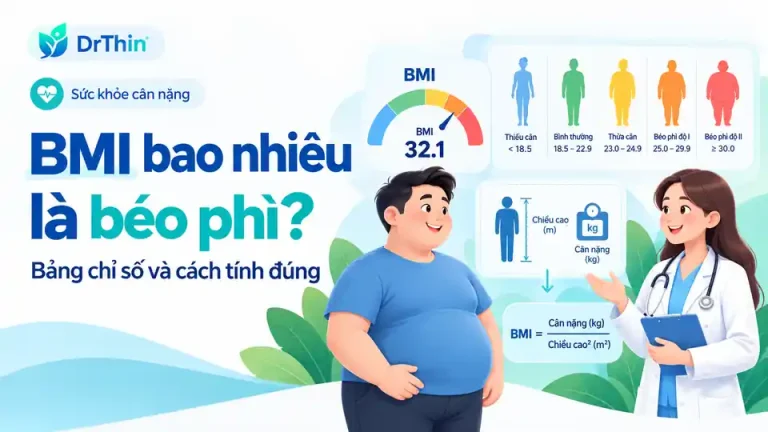 Bảng chỉ số BMI và cách tính BMI để đánh giá béo phì ở người trưởng thành